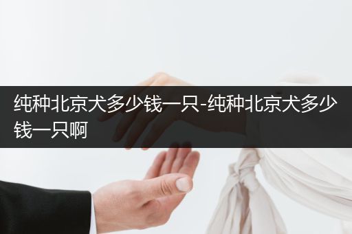 純種北京犬多少錢一只-純種北京犬多少錢一只啊