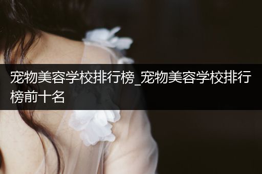 寵物美容學(xué)校排行榜_寵物美容學(xué)校排行榜前十名