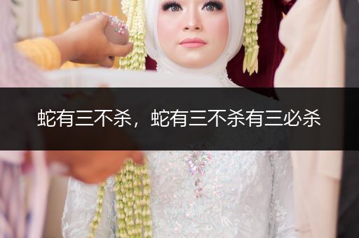 蛇有三不殺，蛇有三不殺有三必殺