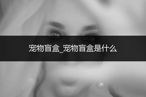 寵物盲盒_寵物盲盒是什么