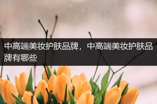 中高端美妝護膚品牌，中高端美妝護膚品牌有哪些