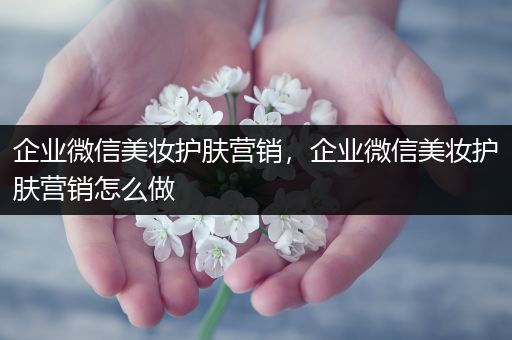 企業(yè)微信美妝護膚營銷，企業(yè)微信美妝護膚營銷怎么做