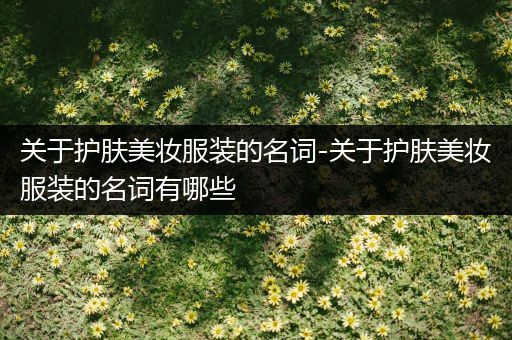 關(guān)于護膚美妝服裝的名詞-關(guān)于護膚美妝服裝的名詞有哪些