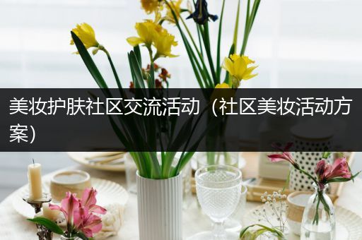 美妝護膚社區(qū)交流活動（社區(qū)美妝活動方案）