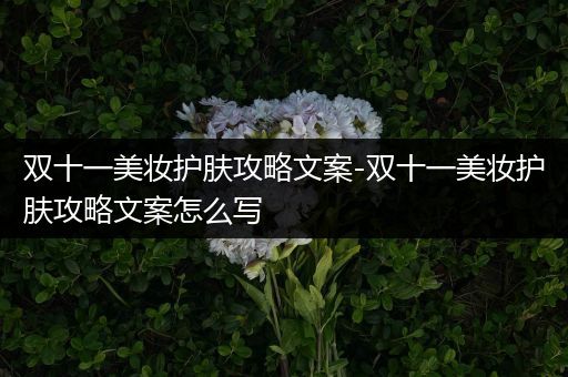 雙十一美妝護(hù)膚攻略文案-雙十一美妝護(hù)膚攻略文案怎么寫