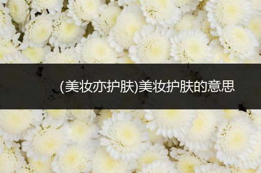 （美妝亦護膚)美妝護膚的意思