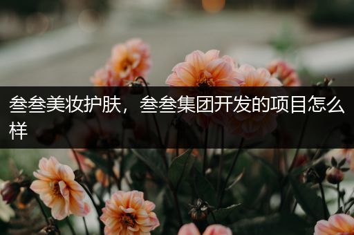 叁叁美妝護(hù)膚，叁叁集團(tuán)開發(fā)的項(xiàng)目怎么樣