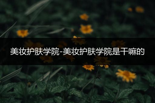 美妝護膚學院-美妝護膚學院是干嘛的