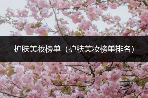 護(hù)膚美妝榜單（護(hù)膚美妝榜單排名）
