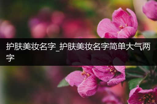 護(hù)膚美妝名字_護(hù)膚美妝名字簡單大氣兩字