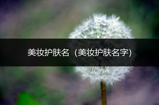 美妝護(hù)膚名（美妝護(hù)膚名字）