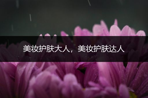 美妝護(hù)膚大人，美妝護(hù)膚達(dá)人