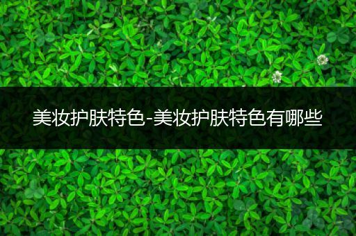 美妝護膚特色-美妝護膚特色有哪些