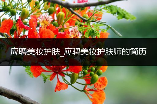 應(yīng)聘美妝護(hù)膚_應(yīng)聘美妝護(hù)膚師的簡(jiǎn)歷