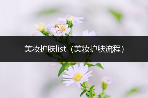 美妝護膚list（美妝護膚流程）