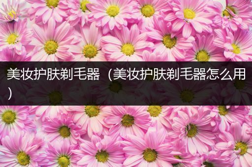 美妝護(hù)膚剃毛器（美妝護(hù)膚剃毛器怎么用）