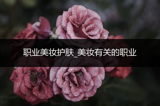 職業(yè)美妝護(hù)膚_美妝有關(guān)的職業(yè)
