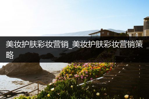 美妝護膚彩妝營銷_美妝護膚彩妝營銷策略